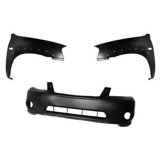 Replacement - 3-Piece (Front Bumper Cover, Driver and Passenger Side Fender) (Standard Line)
