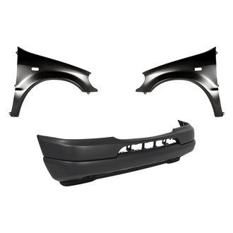 Replacement - 3-Piece (Front Bumper Cover, Driver and Passenger Side Fender) (Standard Line)