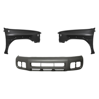 Replacement - 3-Piece (Front Bumper Cover, Driver and Passenger Side Fender) (Standard Line)