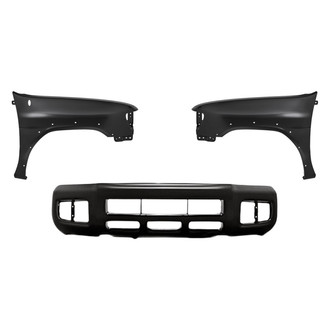 Replacement - 3-Piece (Front Bumper Cover, Driver and Passenger Side Fender) (Standard Line)