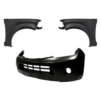 Replacement - 3-Piece (Front Bumper Cover, Driver and Passenger Side Fender) (Standard Line)