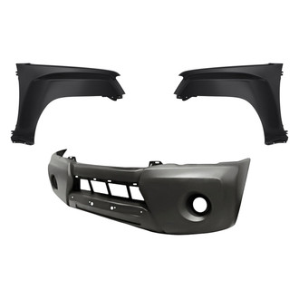 Replacement - 3-Piece (Front Bumper Cover, Driver and Passenger Side Fender) (Standard Line)