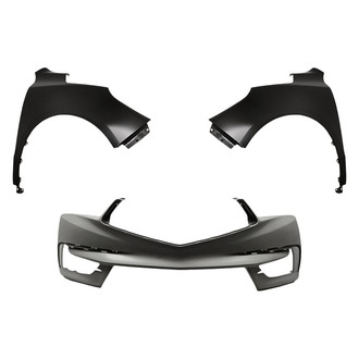 Replacement - 3-Piece (Front Bumper Cover, Driver and Passenger Side Fender) (Standard Line)