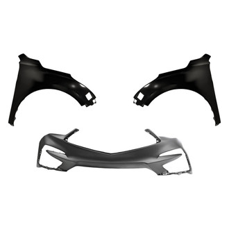 Replacement - 3-Piece (Front Bumper Cover, Driver and Passenger Side Fender) (Standard Line)