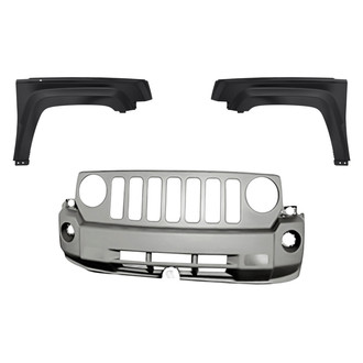 Replacement - 3-Piece (Front Bumper Cover, Driver and Passenger Side Fender) (Standard Line)