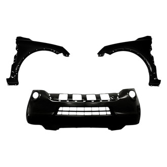 Replacement - 3-Piece (Front Bumper Cover, Driver and Passenger Side Fender) (Standard Line)
