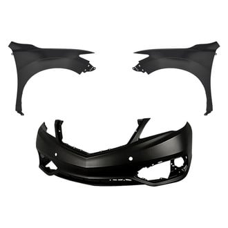 Replacement - 3-Piece (Front Bumper Cover, Driver and Passenger Side Fender) (Standard Line)