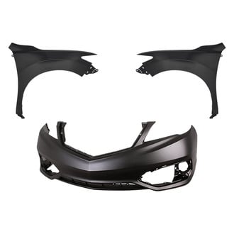 Replacement - 3-Piece (Front Bumper Cover, Driver and Passenger Side Fender) (Standard Line)