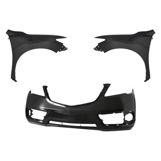 Replacement - 3-Piece (Front Bumper Cover, Driver and Passenger Side Fender)