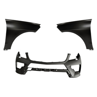 Replacement - 3-Piece (Front Bumper Cover, Driver and Passenger Side Fender)