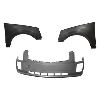 Replacement - 3-Piece (Front Bumper Cover, Driver and Passenger Side Fender) (Standard Line)