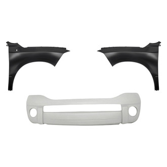 Replacement - 3-Piece (Front Bumper Cover, Driver and Passenger Side Fender) (Standard Line)