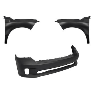 Replacement BNDL-244990 - 3-Piece (Front Bumper Cover, Driver and Passenger Side Fender) (Standard Line)