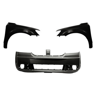 Replacement - 3-Piece (Front Bumper Cover, Driver and Passenger Side Fender) (Standard Line)