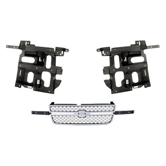 Replacement - 3-Piece (Grille, Driver and Passenger Side Headlight Support) (Standard Line)