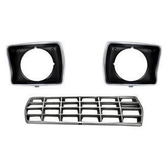 Replacement - 3-Piece (Grille, Driver and Passenger Side Headlight Bezel) (Standard Line)