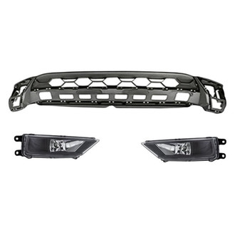 Replacement - 3-Piece (Grille Support, Driver and Passenger Side Fog Light) (Standard Line)