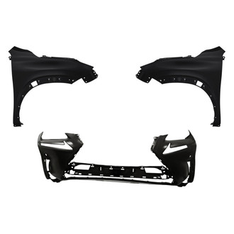 Replacement - 3-Piece (Front Bumper Cover, Driver and Passenger Side Fender) (Standard Line)