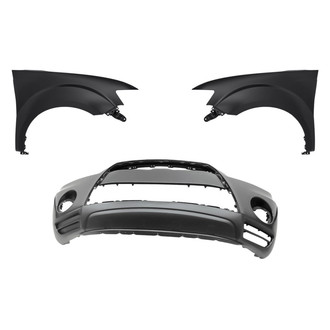 Replacement - 3-Piece (Front Bumper Cover, Driver and Passenger Side Fender)