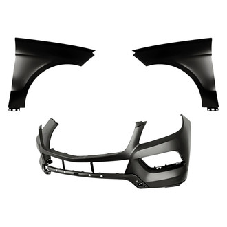 Replacement - 3-Piece (Front Bumper Cover, Driver and Passenger Side Fender)