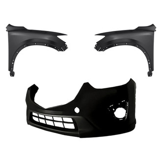 Replacement - 3-Piece (Front Bumper Cover, Driver and Passenger Side Fender)