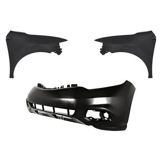 Replacement - 3-Piece (Front Bumper Cover, Driver and Passenger Side Fender)