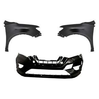 Replacement - 3-Piece (Front Bumper Cover, Driver and Passenger Side Fender)