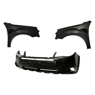 Replacement - 3-Piece (Front Bumper Cover, Driver and Passenger Side Fender) (Standard Line)