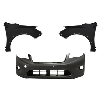 Replacement - 3-Piece (Front Bumper Cover, Driver and Passenger Side Fender) (Standard Line)
