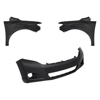 Replacement - 3-Piece (Front Bumper Cover, Driver and Passenger Side Fender)