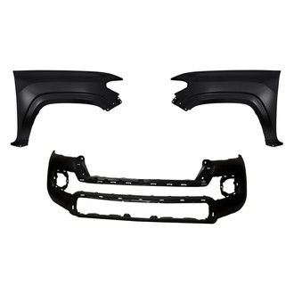 Replacement - 3-Piece (Front Bumper Cover, Driver and Passenger Side Fender) (Standard Line)