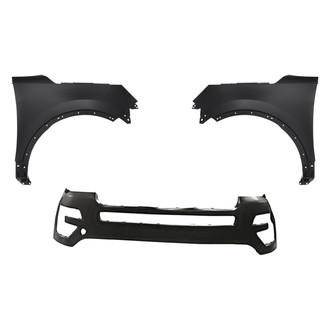 Replacement - 3-Piece (Front Bumper Cover, Driver and Passenger Side Fender) (Standard Line)