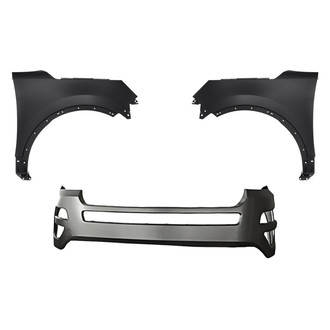Replacement - 3-Piece (Front Bumper Cover, Driver and Passenger Side Fender) (Standard Line)