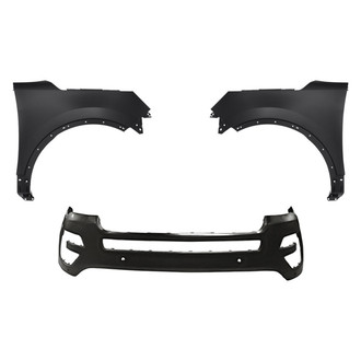Replacement - 3-Piece (Front Bumper Cover, Driver and Passenger Side Fender) (Standard Line)