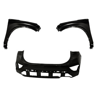 Replacement - 3-Piece (Front Bumper Cover, Driver and Passenger Side Fender) (Standard Line)