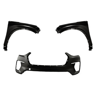 Replacement - 3-Piece (Front Bumper Cover, Driver and Passenger Side Fender) (Standard Line)