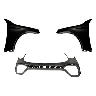 Replacement - 3-Piece (Front Bumper Cover, Driver and Passenger Side Fender) (Standard Line)