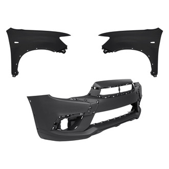 Replacement - 3-Piece (Front Bumper Cover, Driver and Passenger Side Fender) (Standard Line)