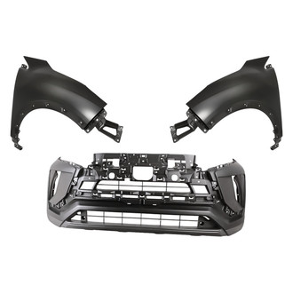 Replacement - 3-Piece (Front Bumper Cover, Driver and Passenger Side Fender) (Standard Line)