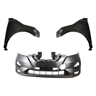 Replacement - 3-Piece (Front Bumper Cover, Driver and Passenger Side Fender) (Standard Line)