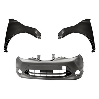 Replacement - 3-Piece (Front Bumper Cover, Driver and Passenger Side Fender) (Standard Line)