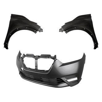 Replacement - 3-Piece (Front Bumper Cover, Driver and Passenger Side Fender) (Standard Line)
