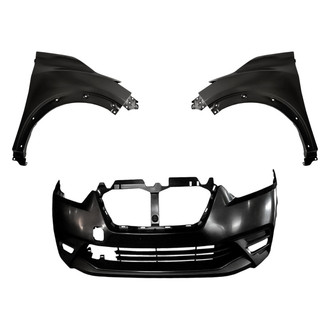 Replacement - 3-Piece (Front Bumper Cover, Driver and Passenger Side Fender) (Standard Line)