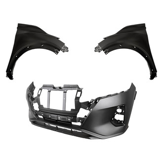 Replacement - 3-Piece (Front Bumper Cover, Driver and Passenger Side Fender) (Standard Line)