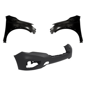 Replacement - 3-Piece (Front Bumper Cover, Driver and Passenger Side Fender) (Standard Line)