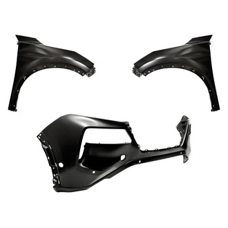 Replacement - 3-Piece (Front Bumper Cover, Driver and Passenger Side Fender) (Standard Line)