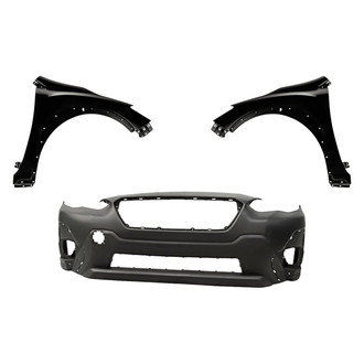 Replacement - 3-Piece (Front Bumper Cover, Driver and Passenger Side Fender)