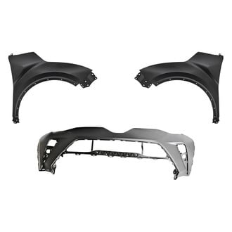 Replacement - 3-Piece (Front Bumper Cover, Driver and Passenger Side Fender) (Standard Line)