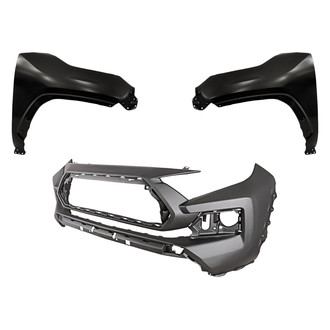 Replacement - 3-Piece (Front Bumper Cover, Driver and Passenger Side Fender)