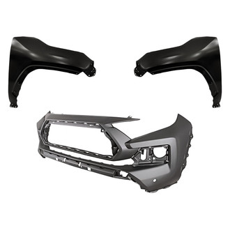 Replacement - 3-Piece (Front Bumper Cover, Driver and Passenger Side Fender) (Standard Line)